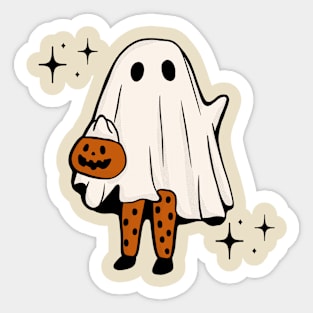 Cute Trick or Treat Ghost Sticker